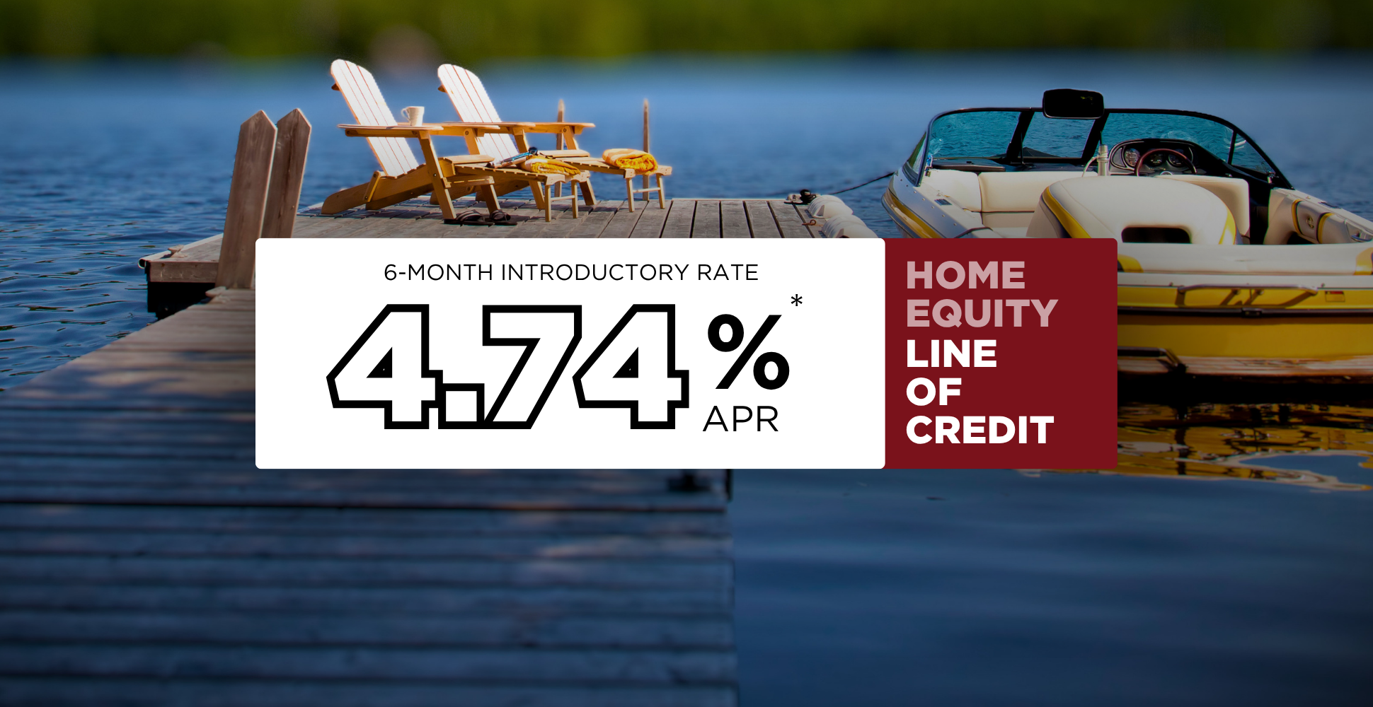 6-month introductory rate 4.74% APR* Home Equity Line of Credit